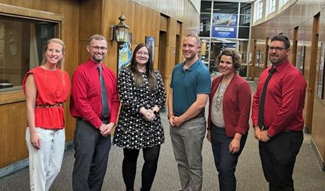 The Roberts team with the scholarship winners