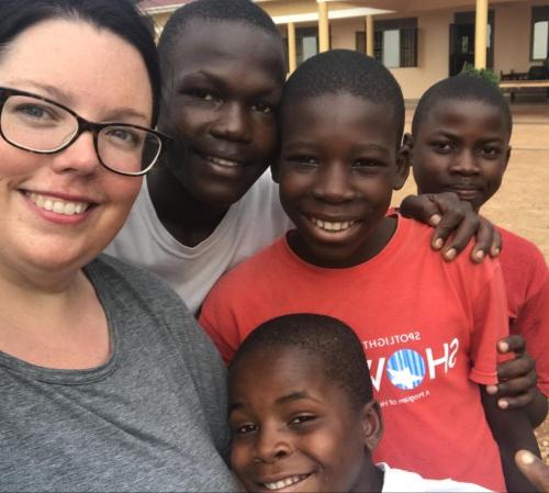 Shaw on a mission trip to Uganda